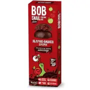 КОНФЕТЫ НАТУРАЛЬНЫЕ BOB SNAIL (УЛИТКА БОБ) яблоко-вишня 30 г, в бельгийском черном шоколаде