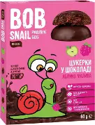 КОНФЕТЫ НАТУРАЛЬНЫЕ BOB SNAIL (УЛИТКА БОБ) яблоко-малина 60 г, в бельгийском черном шоколаде