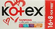 ТАМПОНЫ ГИГИЕНИЧЕСКИЕ KOTEX NORMAL №16+№8 (акция)