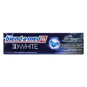 ЗУБНАЯ ПАСТА "BLEND-A-MED 3D WHITE ОТБЕЛИВАЮЩАЯ И ГЛУБОКАЯ ЧИСТКА С ДРЕВЕСНЫМ УГЛЕМ 100 мл