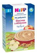 Каша біо-молочна вівсяна з яблуком Хіпп На добраніч 250 г, вівсянка, яблуко