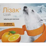 Лизак® табл. д/сос. блистер, со вкусом апельсина № 20