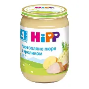 ПЮРЕ МЯСО-ОВОЩНОЕ "КАРТОФЕЛЬНОЕ ПЮРЕ С КРОЛИКОМ" "HIPP" кролик, картофельное пюре