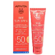 APIVITA BEE SUN SAFE СОЛНЦЕЗАЩИТНЫЙ КРЕМ ДЛЯ ЛИЦА ПРОТИВ ПИГМЕНТНЫХ ПЯТЕН И ДЛЯ ЗАЩИТЫ ОТ СТАРЕНИЯ 50 мл, с оттенком