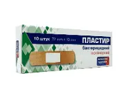 Пластир бактерицидний 1,9 см х 7,2 см, на полімерній основі