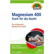 Sunlife Magnesium 400 Stark fur die Nacht табл., для здорового сна № 32