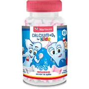 НатХелс Кальций + Витамин Д3 для детей пастилки желейные, со вкусом клубники со сливками