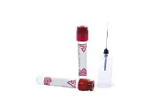 Пробірка вакуумна для забору крові Вакусера 13 х 100 мм з активатором згортання 6 мл, з черв.кришк.,IVD,прозор.стік.