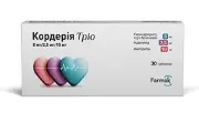 Кордерія ТРІО таблетки по 8 мг/2.5 мг/10 мг №30