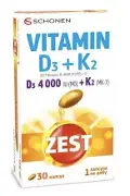 Zest (Зест) Вітамін D3 4000 + К2 капсули, 30 шт.
