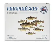 Риб'ячий жир у капсулах по 500 мг №100 (10х10)