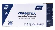 Серветки спиртові розміром 60 х 30 мм, 100 шт.