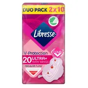 Прокладки гигиенические женские LIBRESSE (Либресс) Ultra Thin Normal (Ультра син нормал) Fresh Protect (Фреш протект) 20 шт