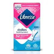 Прокладки щоденні жіночі LIBRESSE (Лібрес) Daily Fresh Regular (Дейлі фреш регьюлар) 32 шт