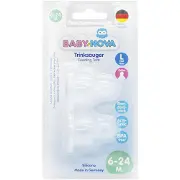 Соска силіконова BABY-NOVA (Бебі нова) ортодонтальна розмір L від 6 до 24 місяців 2 шт