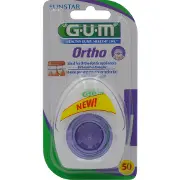 Зубная нитка GUM (Гам) Ortho ортодонтическая 50 использований