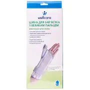 Бандаж шина для запястья с большим пальцем WellCare (ВеллКеа) модель 42012 M/L размер M левый