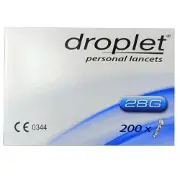 Ланцет медичний стерильний Droplet (Дроплет) одноразового використання розмір голки 28G 200 шт