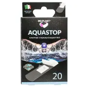 Пластырь бактерицидный MILPLAST (Милпласт) Aquastop (Аквастоп) стерильный водонепроницаемый 20 шт