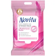 Серветки вологі NOVITA (Новіта) Professional (Профешнл) для інтимної гігієни з Пребіотиком біолін 15 шт