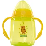 Поїльник дитячий BABY TEAM (Бебі Тім) артикул 5003 з силіконовою трубочкою та ручками з 10 місяців 250 мл