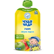 Пюре фруктове дитяче ЧУДО-ЧАДО Яблуко-персик з 5 місяців 90 г