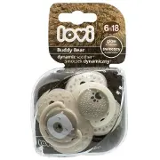 Пустышка силиконовая CANPOL (Канпол) Lovi (Лови) Buddy bear артикул 22/865 динамическая от 6 до 18 месяцев 2 шт