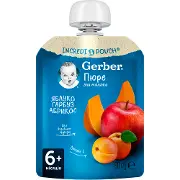 Пюре фруктово-овочеве дитяче NESTLE GERBER (Нестле Гербер) Яблуко, гарбуз, абрикос з 6-ти місяців м'яка упаковка 90 г