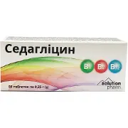 Седагліцин таблетки для підтримки функцій мозку та покращення сну упаковка 5 блістерів по 10 шт