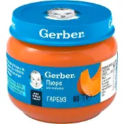 Пюре овощное детское NESTLE GERBER (Нестле Гербер) Тыква с 6-ти месяцев 80 г