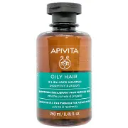Шампунь для жирного волосся APIVITA (Апівіта) OILY HAIR з м'ятою та прополісом 250 мл