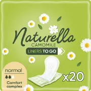 Прокладки ежедневные женские NATURELLA (Натурелла) Normal Camomile (Нормал) To Go в индивидуальных упаковках 20 шт