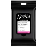 Салфетки влажные NOVITA (Новита) Professional (Профешнл) для лица для снятия макияжа с фитокомплексом еврокислот 15 шт