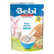 Каша молочна дитяча BEBI PREMIUM (Бебі Преміум) Гречка для дітей з 4-х місяців м'яка упаковка 200 г