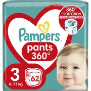 Підгузки-трусики для дітей PAMPERS Pants (Памперс Пантс) Midi (Міді) 3 від 6 до 11 кг упаковка 62 шт