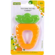 Прорезыватель детский BABY TEAM (Беби Тим) артикул 4021 силиконовый Морковка с 4-х месяцев 1 шт