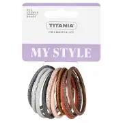 Зажим для волос TITANIA (Титания) эластичный разноцветный 4 см артикул 7818 10 шт