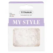 Зажим для волос TITANIA (Титания) эластичный маленький полупрозрачный 2 см артикул 8065 150 шт