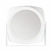 Зеркало TITANIA (Титания) артикул 1580L двухстороннее косметическое белое 18 см