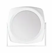Зеркало TITANIA (Титания) артикул 1590L двухстороннее косметическое белое 15 см