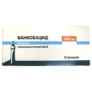 Ванкобацид порошок для розчину для інфузій по 1000 мг в флаконі 10 шт