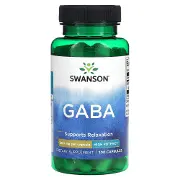 ГАМК гамма-аміномасляна кислота SWANSON (Свенсон) GABA 500 mg капсули знімає нервову напругу і негативні наслідки стресу флакон 100 шт