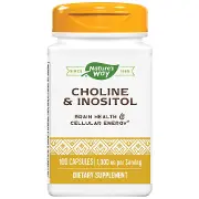 Холин и инозитол NATURE’S WAY (Натурес Вэй) Choline & Inositol капсулы для здоровья мозга и клеточная энергия флакон 100 шт