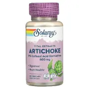 Екстракт артишоку SOLARAY (Солорай) Artichoke Leaf Extract - 600 mg капсули для підтримки травлення та серцево-судинної системи флакон 60 шт