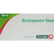 Бісопролол-Тева таблетки по 10 мг 9 блістерів по 10 шт