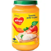 Пюре рыбно-овощное детское Нутриция Milupa (Милупа) Томаты, рыба и рис с 8 месяцев 200 г