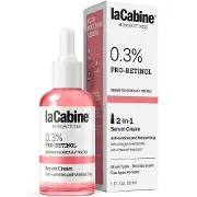Крем-сироватка для обличчя LA CABINE (ЛаКабін) 0.3% Pro-Retinol 2 in 1 з проретинолом 0,3% проти зморшок зволожувальна 30 мл