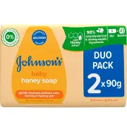 Мило дитяче JOHNSON'S BABY (Джонсон Бебі) медове дуопак 90 г 2 шт