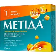 Метіда з апельсиновим смаком для нормалізації роботи нервової системи в саше по 6 г 10 шт