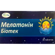 Мелатонін Біотек таблетки для порушень сну, безсоння, негативних наслідків стресових реакцій 3 блістери по 10 шт